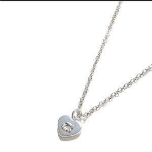 Coach Silver Heart Pendant Necklace